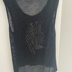 Knitted top with zebra print on the front